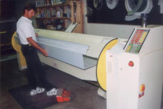 Sheet metal fabrication at Carlson Racine Roofing shop